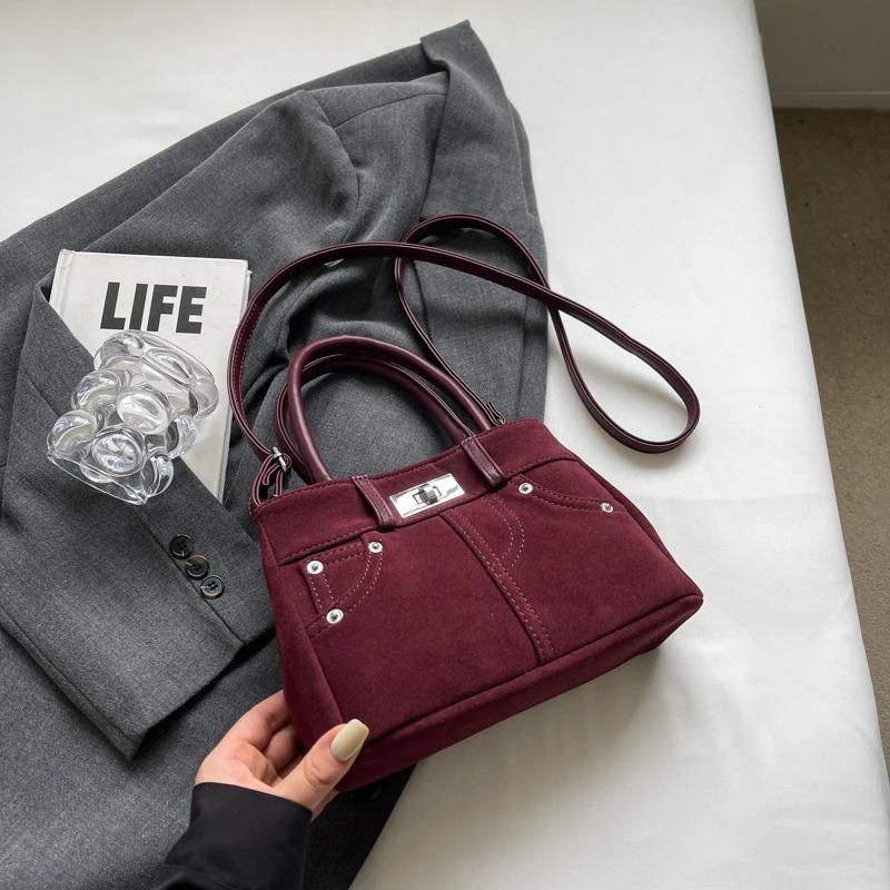 Матовая винтажная женская сумка маленькая квадратная сумка премиум-класса новый модный тренд