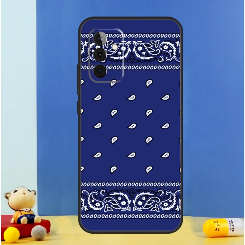Синий Чехол-Бандана Для Samsung Galaxy A06 A56 A16 A36 A55 A35 A33 A53 A13 A23 A17 A54 A34 A14 A52 A32 A15