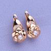 MINTHA Clip Earrings Trendy Fashion Jewelry Cubic Zirconia Earrings For Women Flower Rose Gold Color Earrings