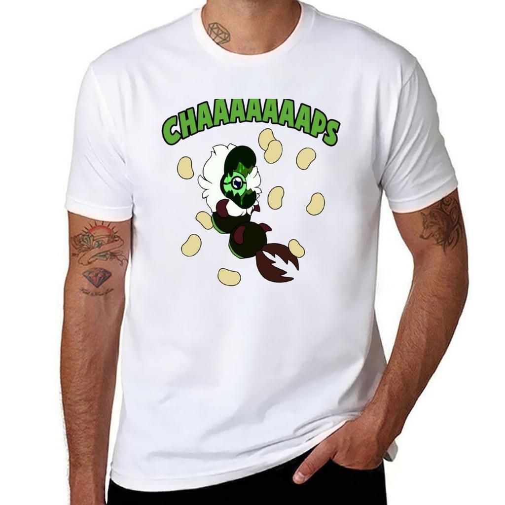 Chaaaaaaaps Tshirt Trendy Print Short Sleeve Tshirt