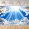 2D Sunbeam Heaven Backdrop, 2D Bright Sky and Clouds Decor