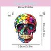 Fashion Skull Colorful Pattern Acrylic Glass Pendant For Halloween Decoration