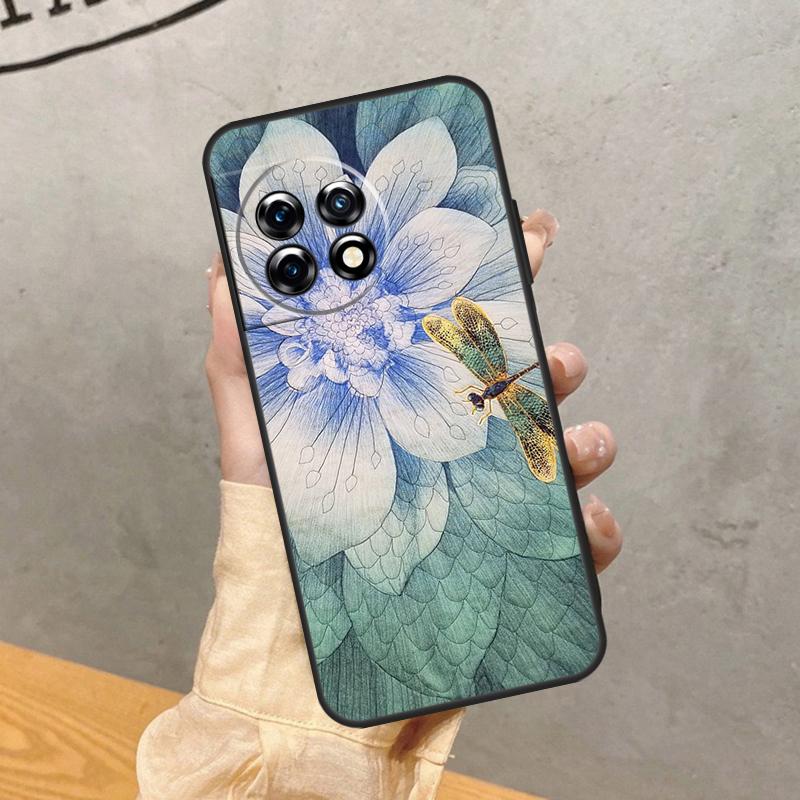 Dragonfly Pattern Case For OnePlus 8 9 10 Pro 15 15R 13 R 12 11 13T 10T 8T Nord CE 5 2 3 4 Lite N20 N30 Cover
