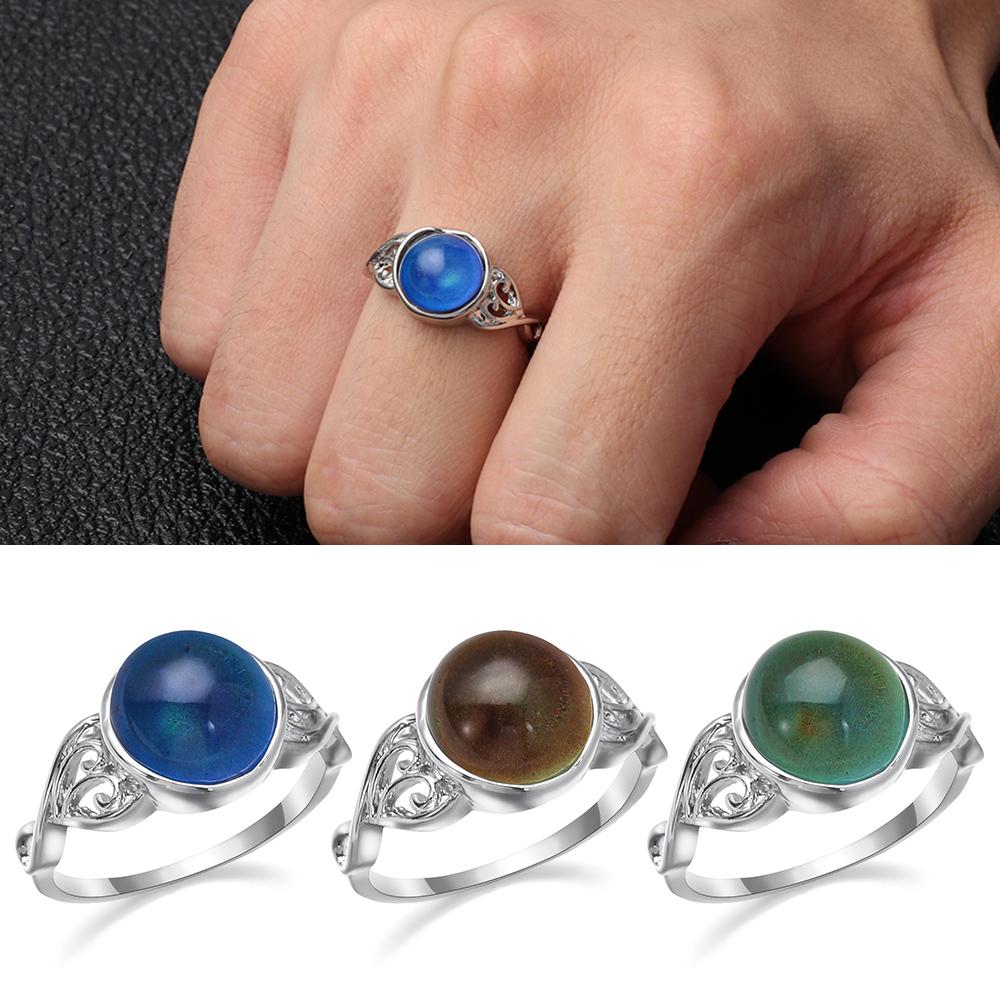 Size 5-10 Gift For Women Girl New Fashion Temperature Control Mood Ring Luminous Color Change Rings