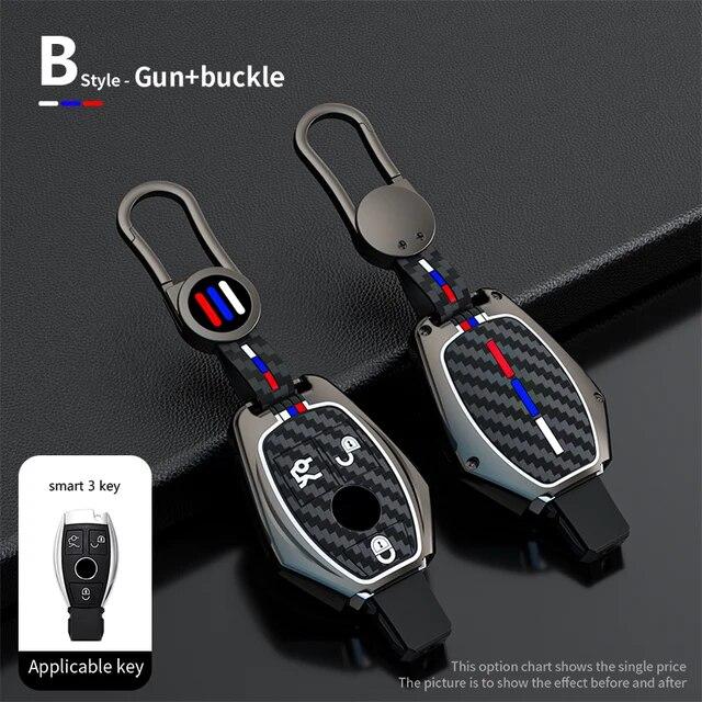 Чехол для дистанционного ключа автомобиля из цинкового сплава, брелок для Mercedes Benz ACES Class GLA CLA GLK GLC CLS W204 W463 W176 W251 W205 AMG