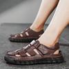 2025 New Summer Men's Sandals Non-slip and Deodorant Leather Sandals Men's Dad Foreign Trade Large Size Beach Shoes