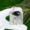 Natural Black Onyx Gemstone Indian Jewelry 925 Sterling Silver Pendant For Girls