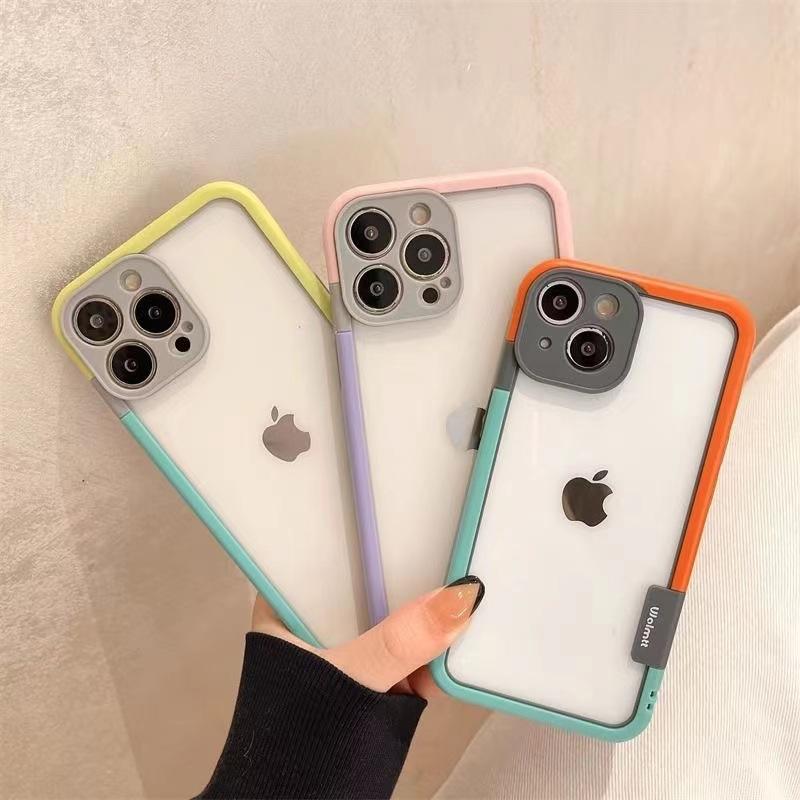 Применимо к iPhone16 контрастная цветная рамка 15PROMax чехол для мобильного телефона Apple 15Pro мелкодырчатый силиконовый теплоотводящий мягкий чехол