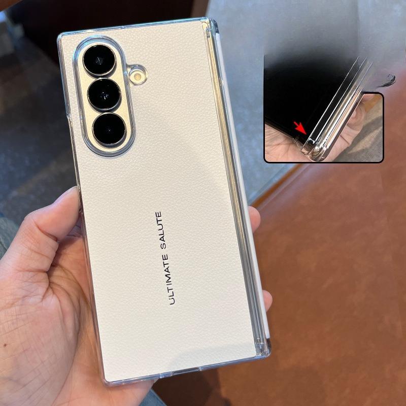 Подходит для чехла для мобильного телефона Samsung Zfold7 6 Магнитная адсорбция Двусторонний Центральный вал Защита от падения Бизнес Продвинутый Необычный Кожаный узор