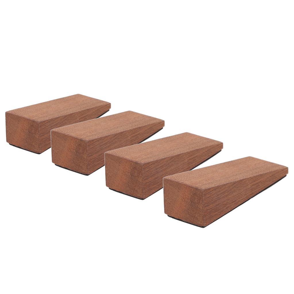 4 шт. Деревянный дверной стопор темно-коричневый треугольный противоскользящий дверной стопор для спальни гостиной ванной комнаты