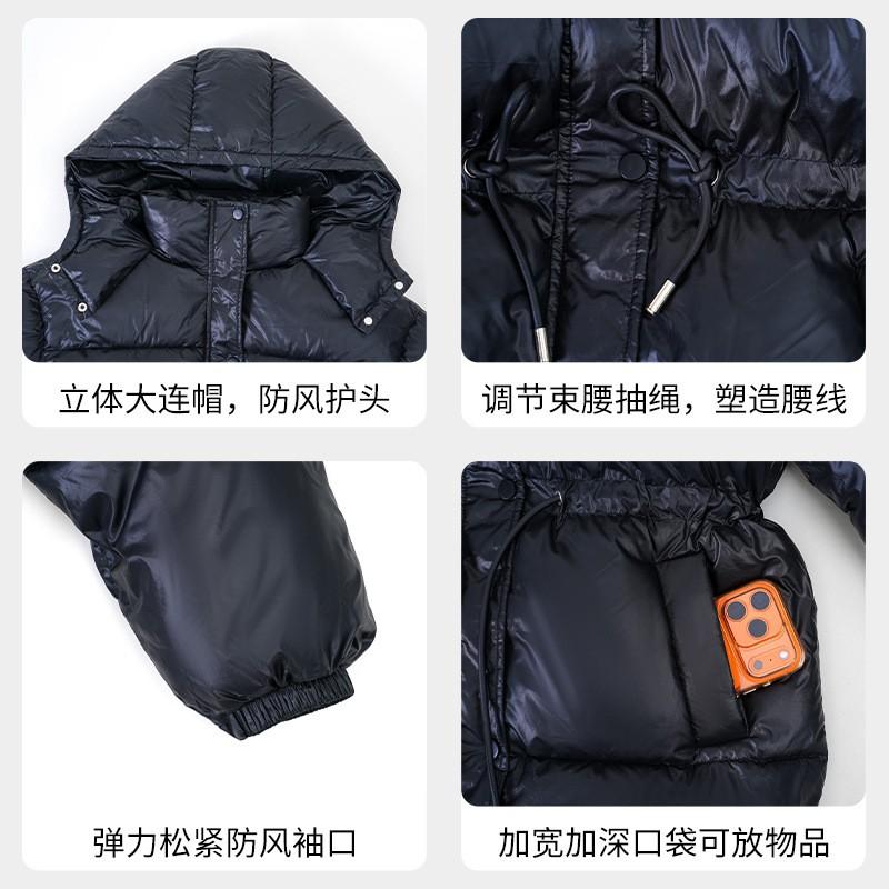 Womens Winter Cotton Coat Slim Fit Hooded Thick Jacket Solid Color Casual Outerwear