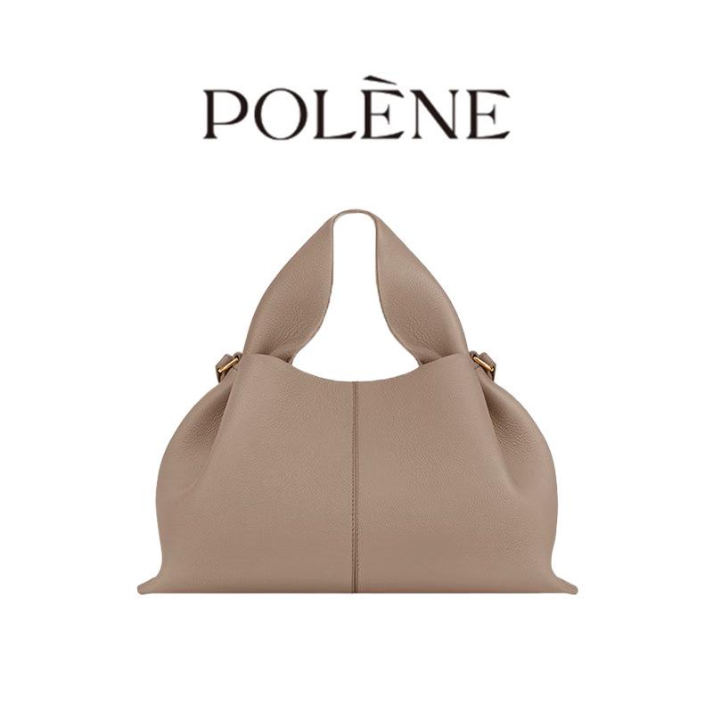 French Luxury Genuine Leather Dumpling Handbag - Retro European & American Design