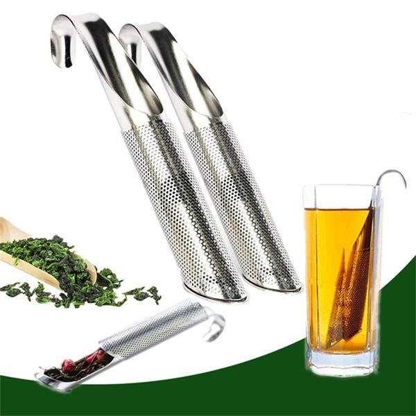 3 шт. ситечко для чая, заварочная трубка из нержавеющей стали, дизайн сенсорного держателя, инструмент, чайная ложка, фильтр для заварки, многоразовые ситечки для чая
