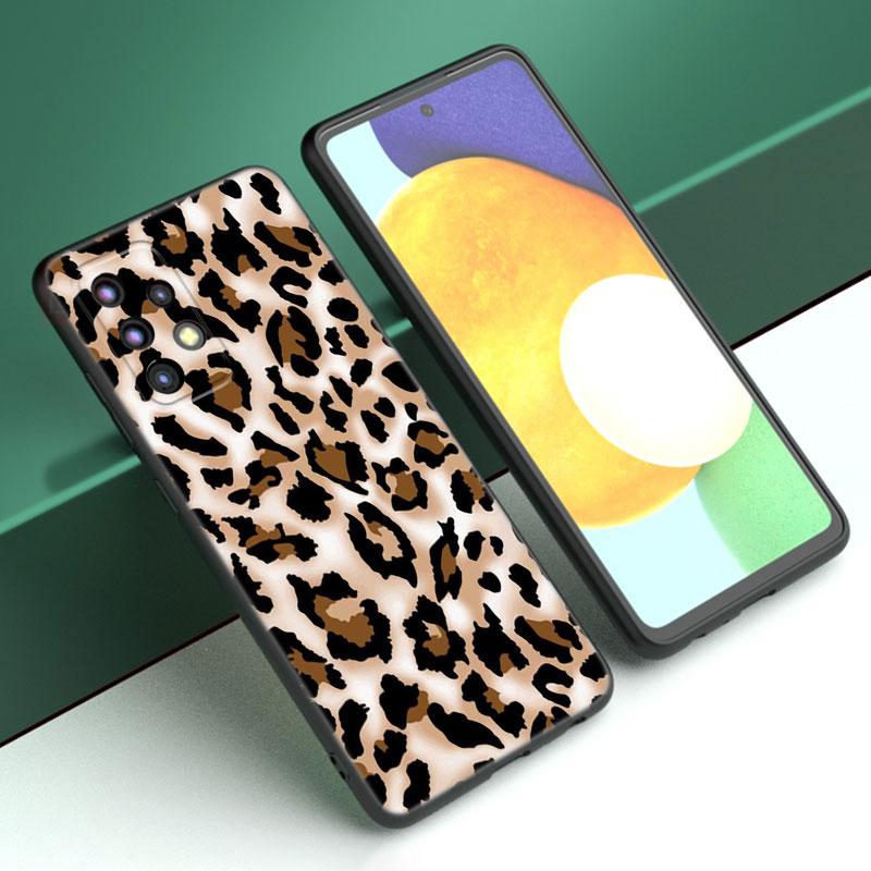 Чехол для телефона с леопардовым принтом для Samsung Galaxy A04 A21 A30 A50 A52 S A13 A14 A22 A23 A32 A53 A73 5G A11 A12 A31 A33 A51 A70 A71 A72