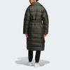 adidas Оригинальное Стеганое Пальто С Большим Воротником И Поясом Средней Длины Пуховик Женская Верхняя Одежда Оливковый H64732