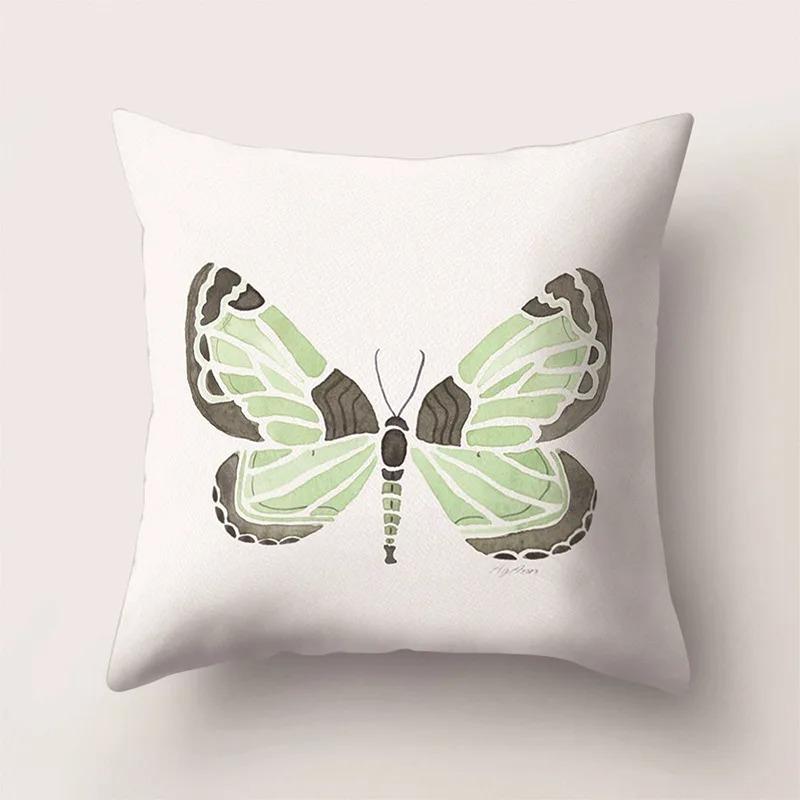 Colorful Butterfly Pillowcase Car Ornaments Office Living Room Sofa Home Pillowcase