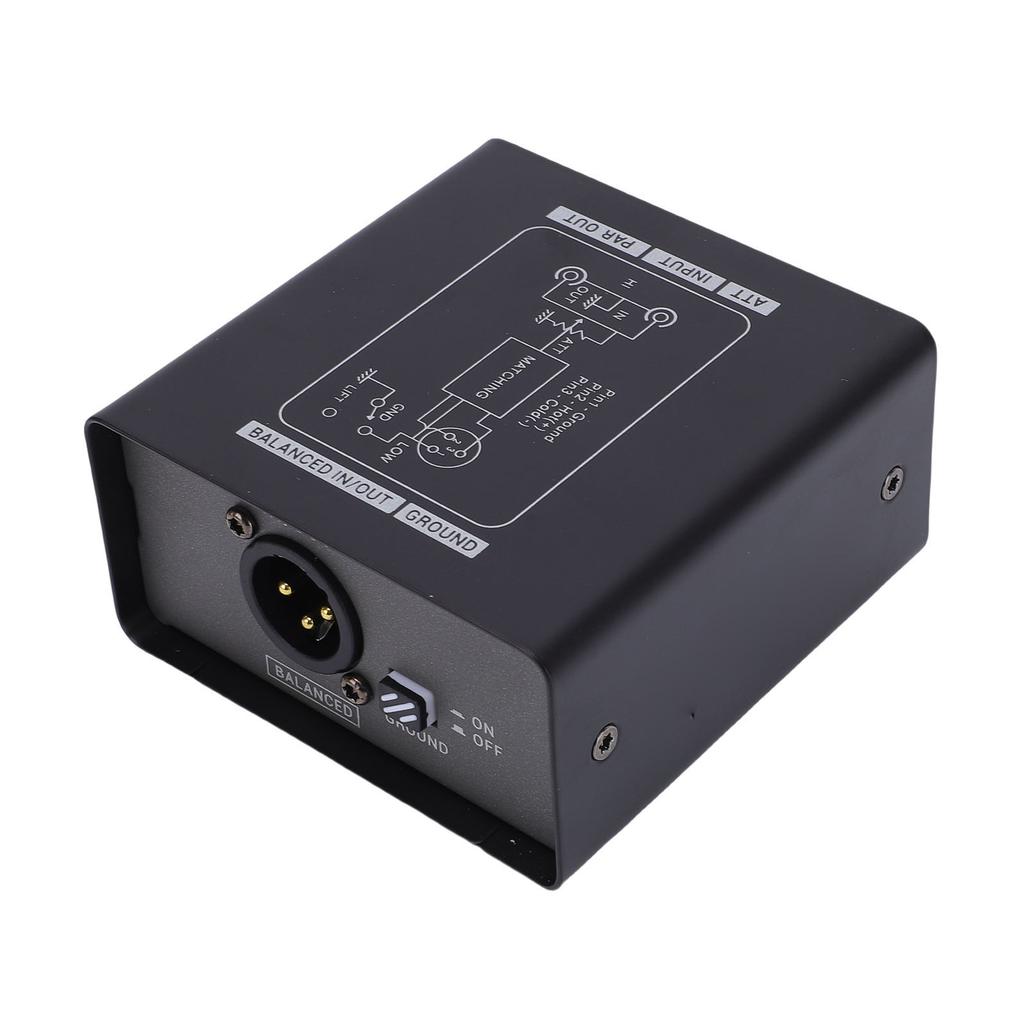 2 Channel Hum Eliminator 3 Level Gain Adjustment Ground Loop Noise Isolator for Conference Mic Sound System Mixer