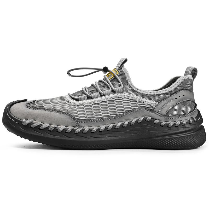 Летние мужские повседневные сетчатые кроссовки, удобная обувь больших размеров, лоферы, дышащая обувь для вождения