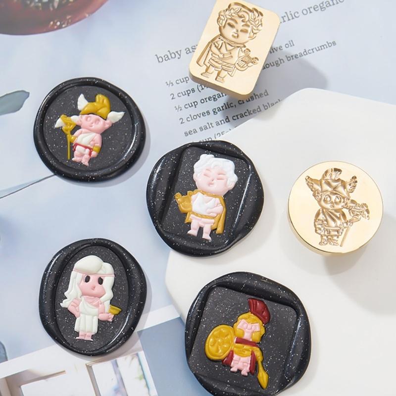 Fairy Pattern Wax Stamp Head, Waving Textured Wax Seal Stamp Head Replacement for Invitations Letter Envelope