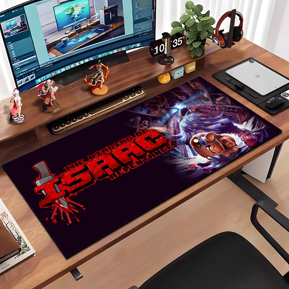 Коврик The Binding Of Isaac Коврик для мыши Большой Противоскользящий Резиновый Игровой Коврик для мыши Прочный Настольный коврик Толстый Край со швом Подходит для Офиса A