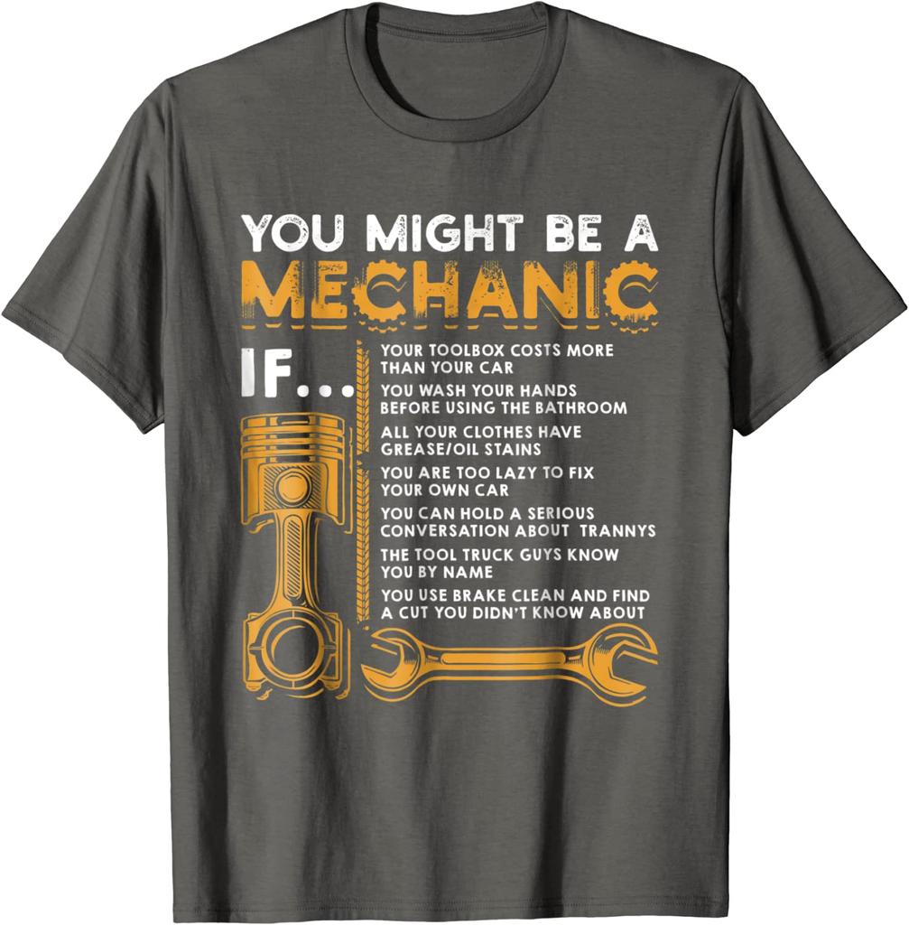 You Might Be A Mechanic If T-Shirt Funny Mechanic Gifts Rife Young Tshirts Design Tops Shirt Cotton Hip Hop