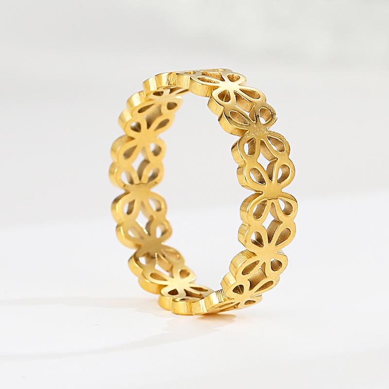 Кольцо с покрытием из 18-каратного золота, муассанит, обручальное, свадебное, из нержавеющей стали, устойчивое к выцветанию, модное ювелирное изделие