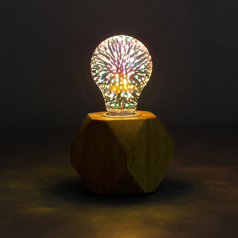 1 шт. 3D Декорация Светодиодная Лампа Эдисона E27 4.5 Вт 85-265 В Винтажная Лампа Звезда Фейерверк Праздничный Ночник Украшение для Рождественской Елки