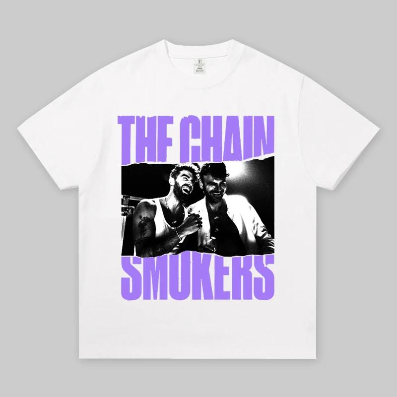 The Chainsmokers Топ Диджей Одежда Аксессуары Кремовый Официальная Одежда Женские Футболки с Коротким Рукавом Модные Повседневные s и Женские Футболки