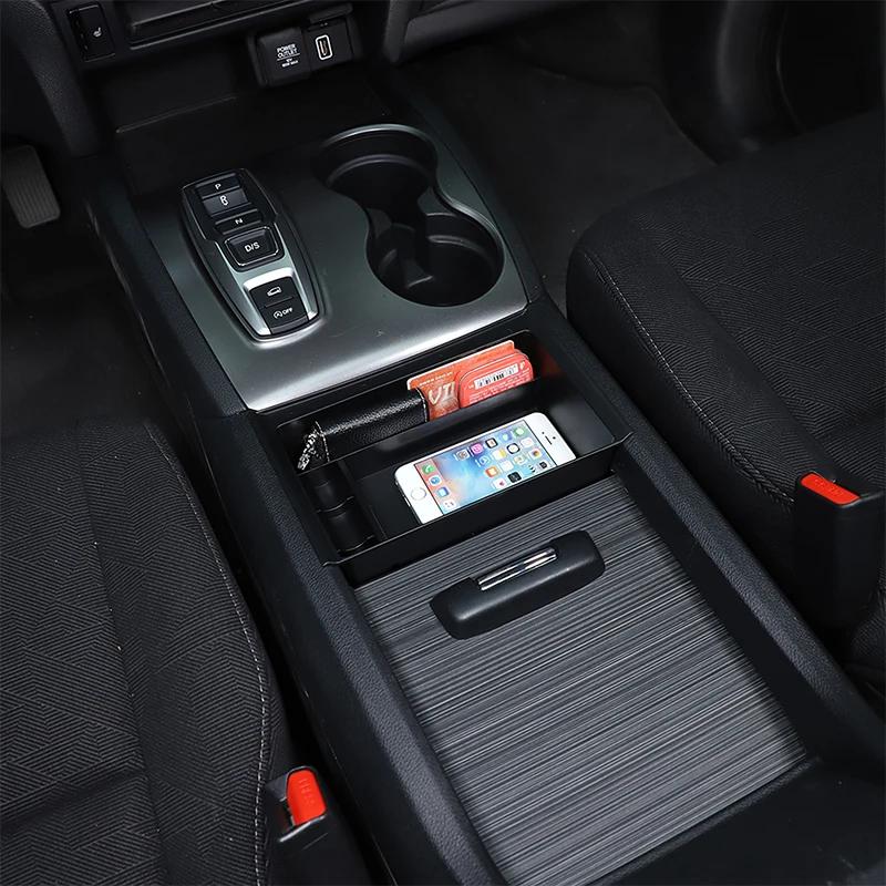 Для Honda Pilot 2015-2026 ABS Автомобильный центральный подлокотник Контейнер для хранения Подставка для мобильного телефона Органайзер Аксессуары для автомобиля