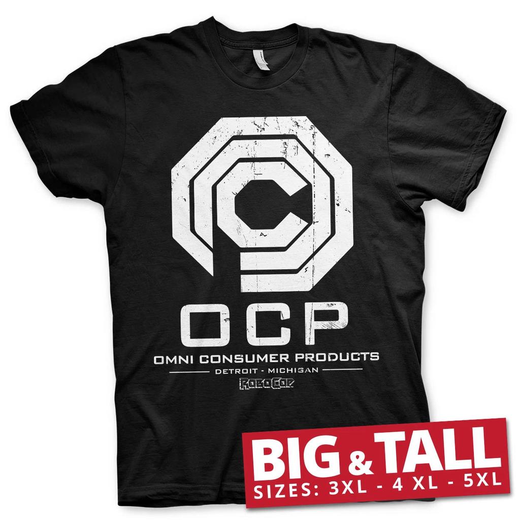 Licenza Ufficiale Robocop- Omni Consumer Prodotti Big&tall 3XL,4XL,5XL T-Shirt