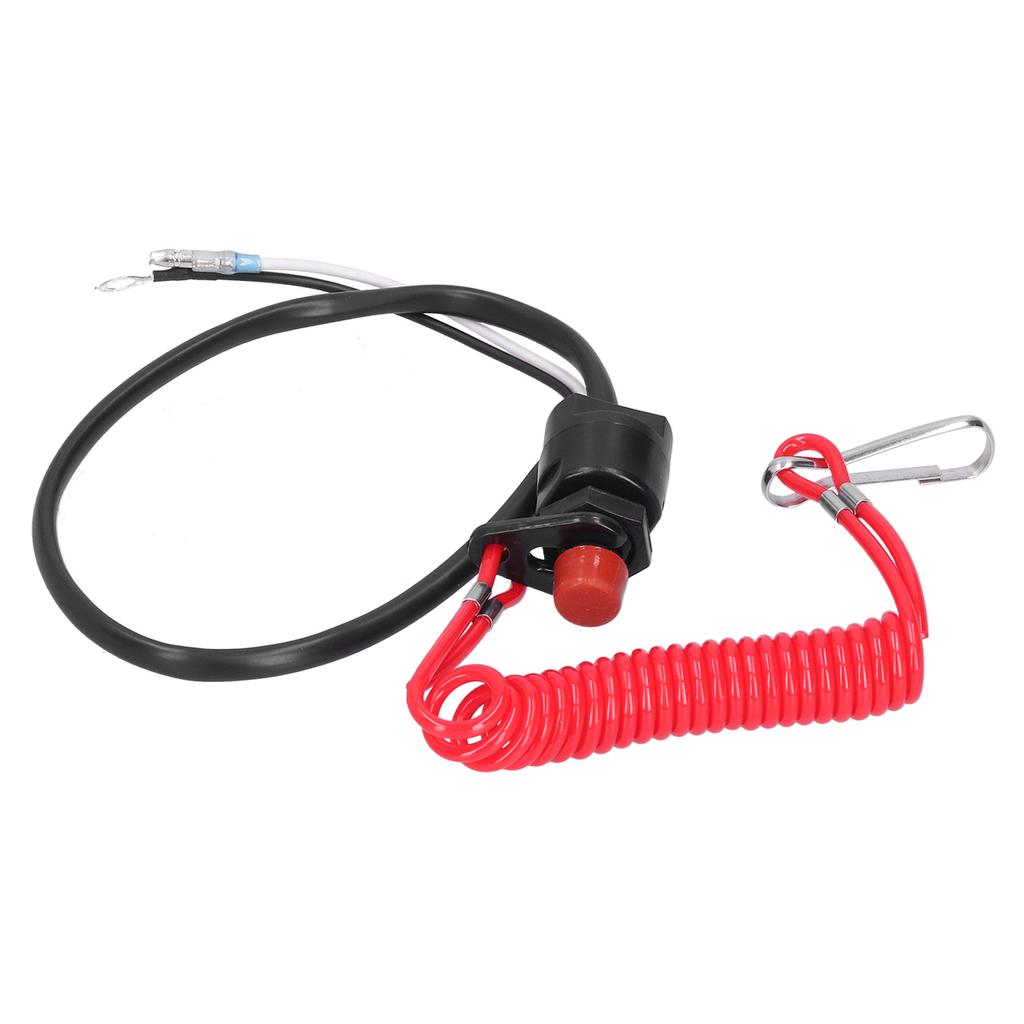 Universal Boat Outboard Engine Motor Kill Stop Switch With Safety Tether Lanyard Kit