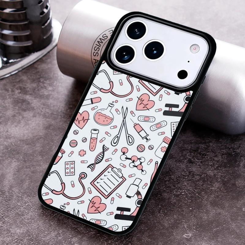 Медицинский чехол для телефона Медсестра Медицина Здоровье для iPhone 17 16 15 Pro Max Air 14 13 12 11 Plus Ударопрочный Capa Чехол