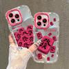 Applicable To Apple 15 Mobile Phone Case Iphone14promax Rose Red Mahjong Hair 13 Mirror 12/11 Niche 7/8 Women