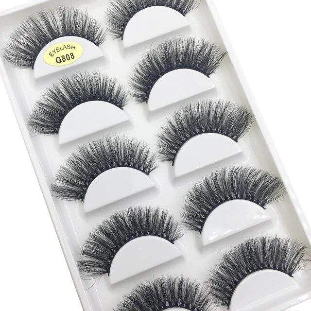 11 стилей, 5 пар, 3D натуральные ресницы из норки, накладные ресницы для макияжа, искусственные ресницы, инструменты для макияжа, красоты