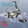 Безынерционная катушка 2000 Максимальное тормозное усилие 8 кг Передаточное число Ручка с возможностью перестановки влево и вправо Шарикоподшипник Совместима со многими видами рыб 3000 4000