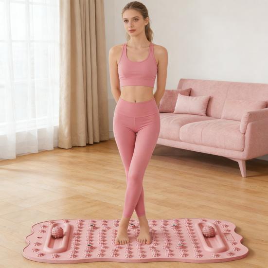 Массажный коврик для ног с двойными шариками, для облегчения боли в ногах, подушка для точечного массажа, коврик для релаксации ног, коврик для рефлексологии, нескользящий, против усталости, коврик для акупрессуры с камнями для ходьбы