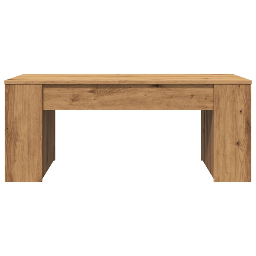 Coffee Table Artisan Oak 102x55x42 cm Wood Based Panel