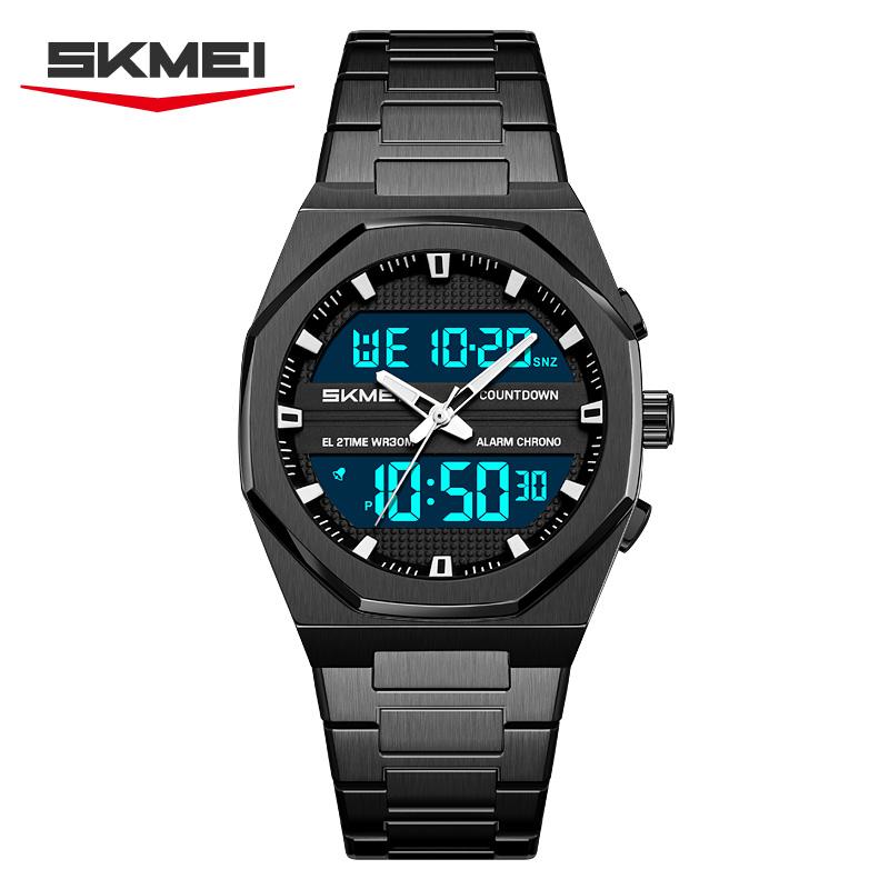 SKMEI 2624 Новые Повседневные Мужские Модные Спортивные Деловые Хроно Кварцевые Цифровые Часы Двойной Дисплей Наручные Часы Часы Relogio Masculino
