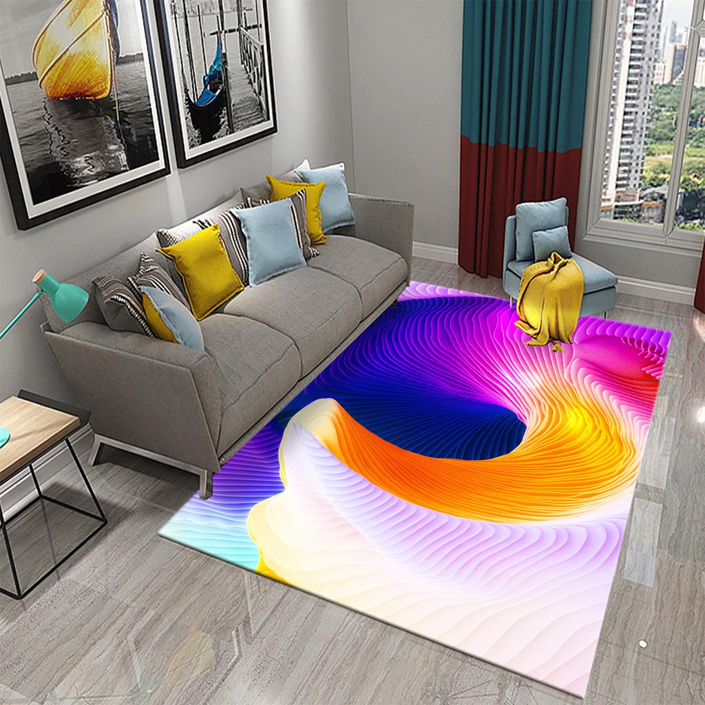 3D оптическая иллюзия психоделический ковер красочная геометрия ковер Vertigo гостиная спальня ванная комната вход нескользящий напольный коврик
