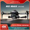 Дрон K6 Max с тремя камерами, 4K Professional HD, четырехстороннее предотвращение препятствий, оптическое позиционирование потока, парящая антенна, HD-аэрофотосъемка
