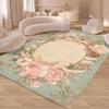 European Carpets Living Room Pastoral Flower Home Rug Large Bedroom Luxury Pattern Floor Mat Washable Non-slip Entryway Door Mat
