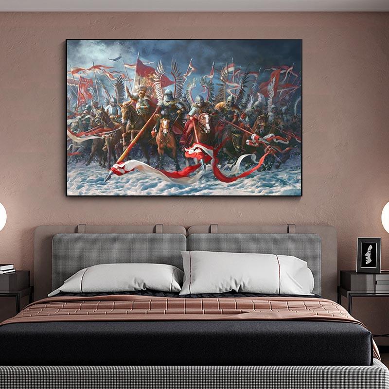 Retro Poster European Medieval War Canvas Painting and Printmaking Wall Art Nordic Living Room Decoration Picture No Frame