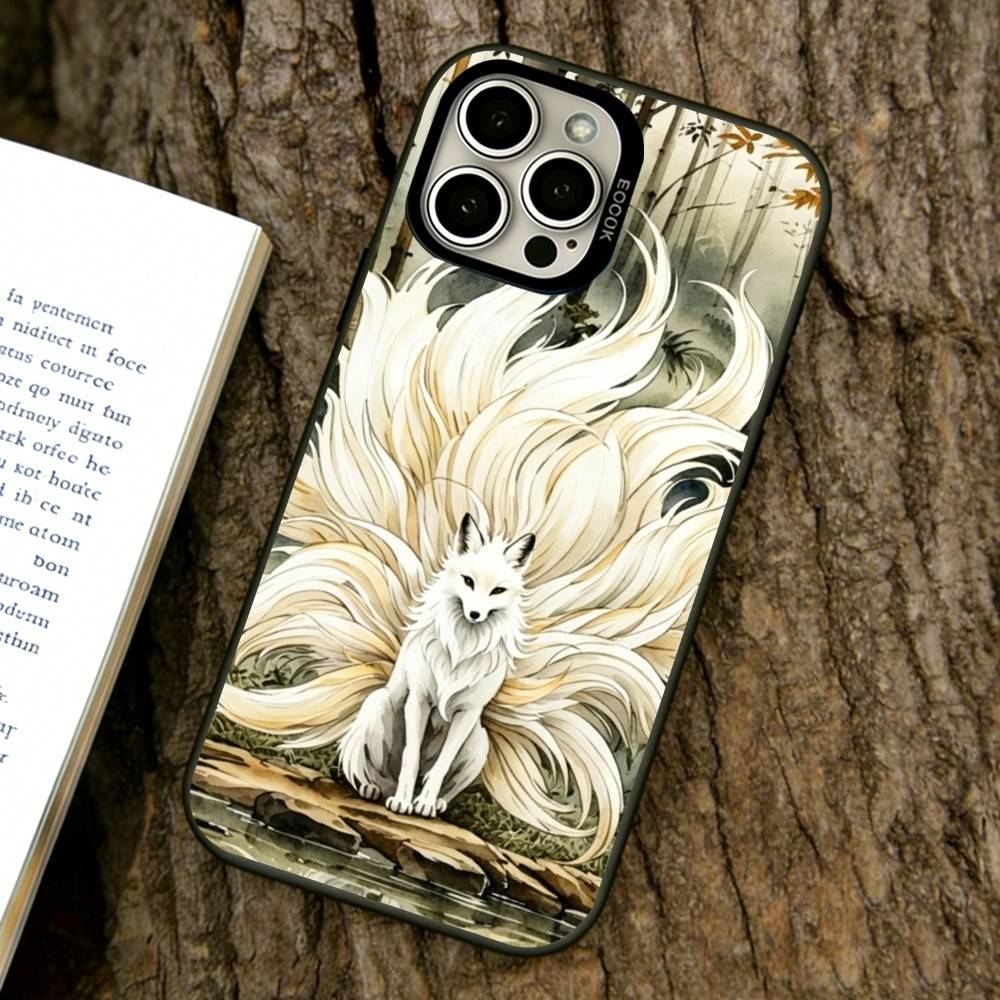 Чехол для телефона «Сказочная лиса» для iPhone 17,16,15,14,13,12,11 Plus,Pro Max,XS, Цветной Серебристый Черный Чехол