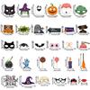 30pcs Happy Halloween Photo Booth Props Kit Witch Hat Pumpkin Bat Fancy Selfie Picture Prop for Kids Adults Dress Up Accessories