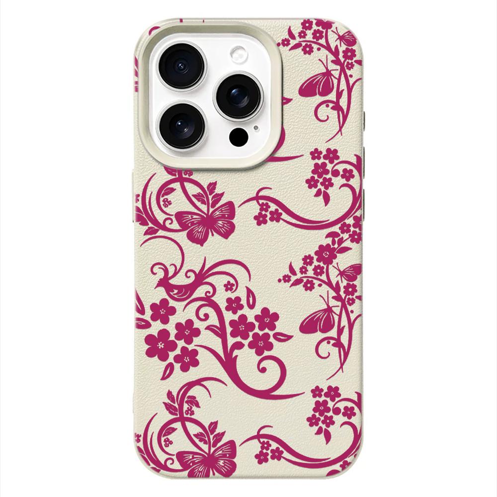 Чехол на весь экран с цветами белой лозы для IPhone 17 Air 16 Pro Max 15 14 13 Plus 12 11, противоударный, защитный, прочный