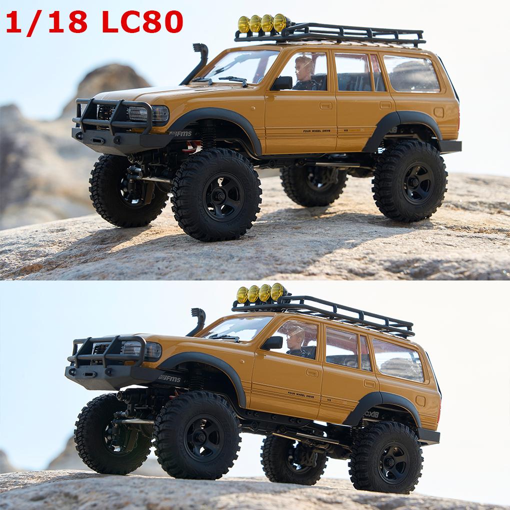 1/10 FCX10 FCX18 LC80 PRO Land Cruiser Brushless RC Crawler 4WD Brushless Toyota LC80 Simulation Crossing Crawling Car Model