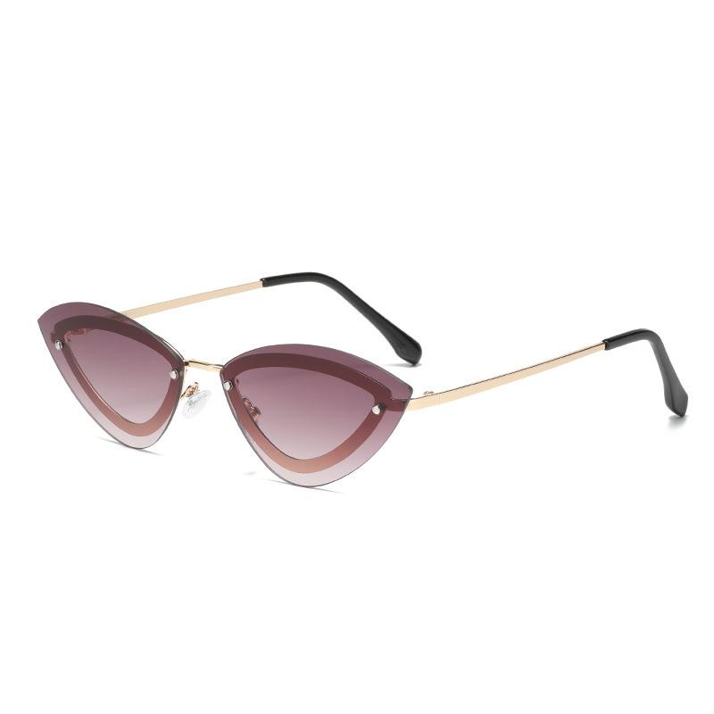 Xiaomi Women Fashion Rimless Cat‑Eye Sunglasses UV400 Gradient Lens Metal Temple Trendy Party Street Travel Photo 3863
