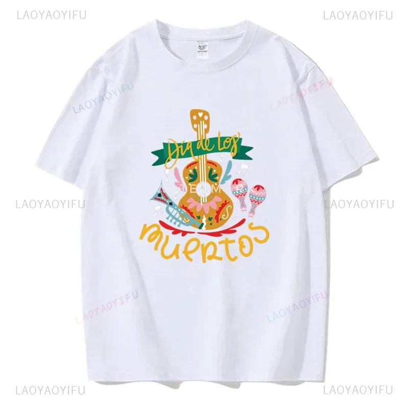 Мексиканский День мёртвых ''DÍA DE LOS MUERTOS'' Футболка с принтом Мужская графическая футболка Повседневные удобные футболки на лето Женская одежда