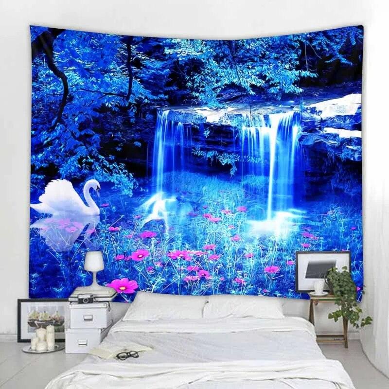 Настенный гобелен с тропическими джунглями и животными, украшение для дома, гобелен, пляжное полотенце, коврик для йоги, гобелен