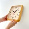 KATOMOKU Muku Clock 19 Oak Wall Clock with Continuous Second Hand, km-133OA, 280mm x 220mm (Radio-Controlled Clock)